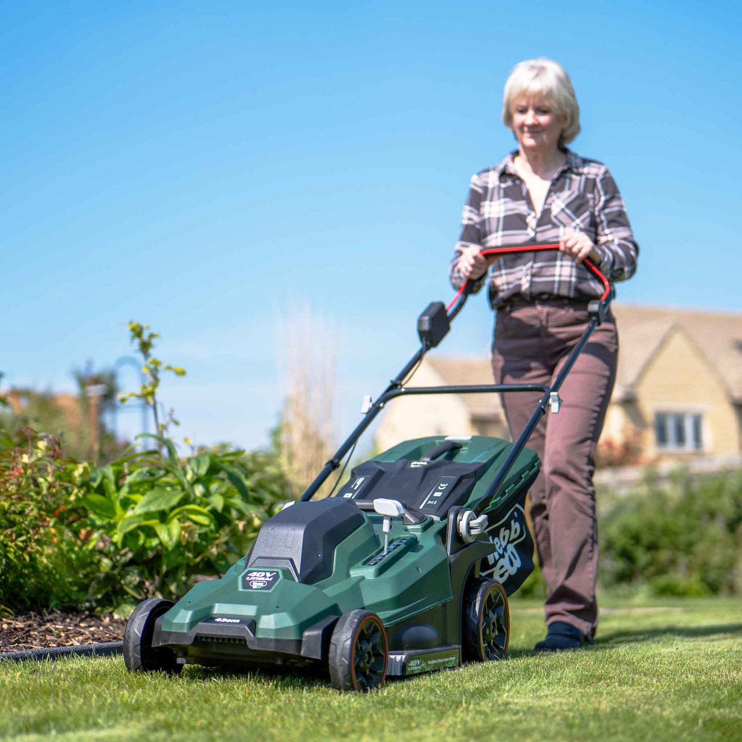 Webb Eco 40V 43cm Cordless Rotary Mower with 2 x 4AH Battery & Charger