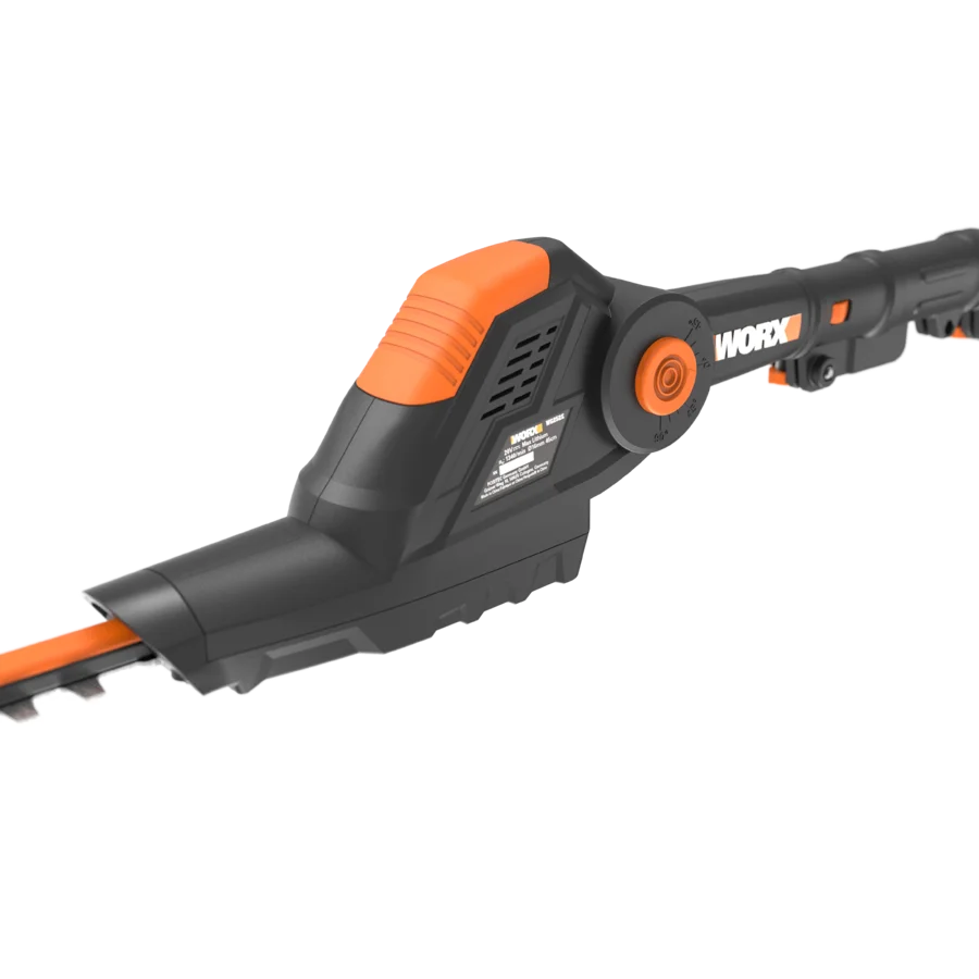 20V 51cm pole hedge trimmer, reach up to 3.3m, 16mm max cutting capacity, 1340/m, exchangeable power head, 1pc 2.0Ah battery included, PowerShare