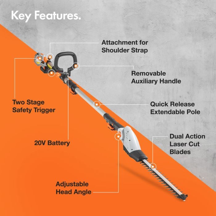 G-Series Cordless Pole Hedge Trimmer