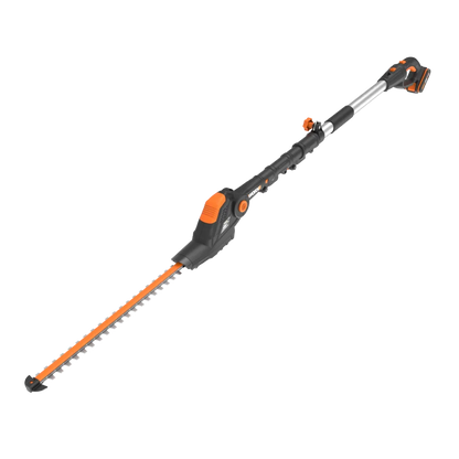 20V 51cm pole hedge trimmer, reach up to 3.3m, 16mm max cutting capacity, 1340/m, exchangeable power head, 1pc 2.0Ah battery included, PowerShare